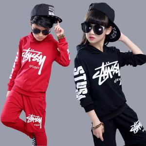 Stussyブランド服 子供服stussyブランド ステューシーロゴパーカー Pu製子供スウェット Boy Or Girl兼用