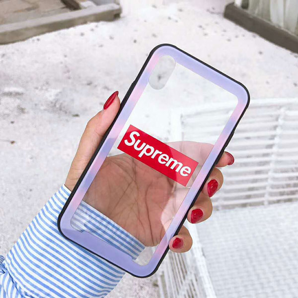 ブランド Supreme Iphone X 8 8plusクリアケース シュプリーム透明iphone 7ケース 人気 耐衝撃