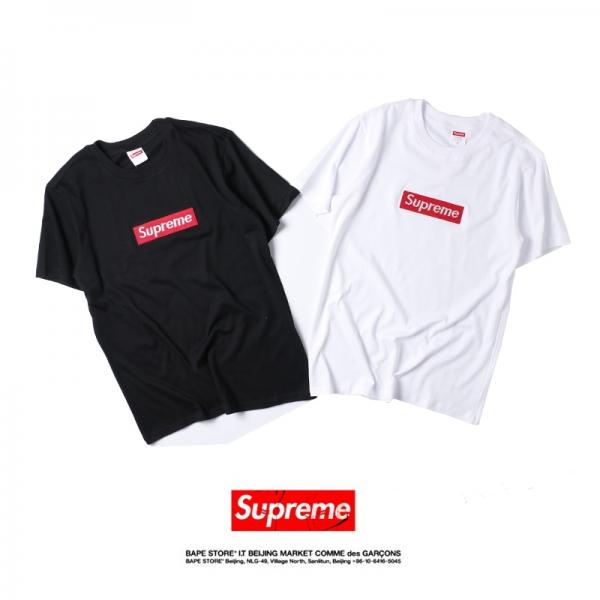 supreme 刺繍box logotシャツ 黒白 supreme 刺繍box logotシャツ 黒白