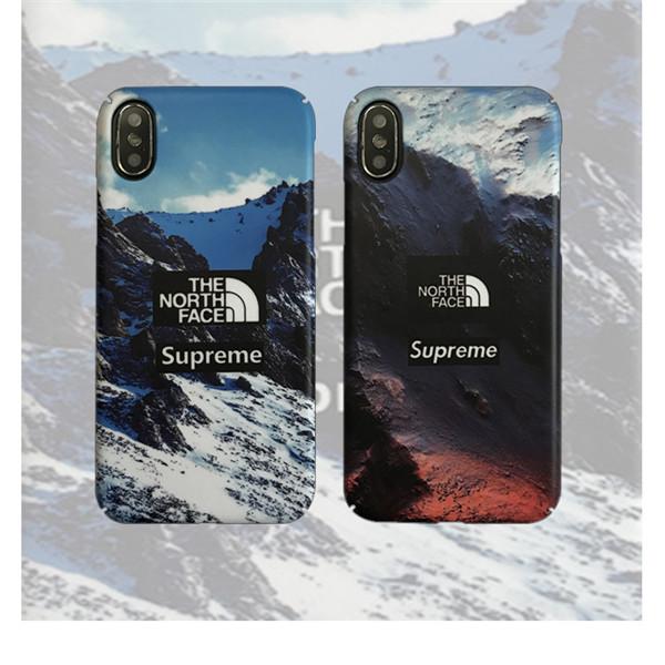 シュプリーム Thenorthfaceコラボiphone11pro 11promaxケース 雪山 Supreme Iphonexs Xsmaxケース 火山 メンズ向け