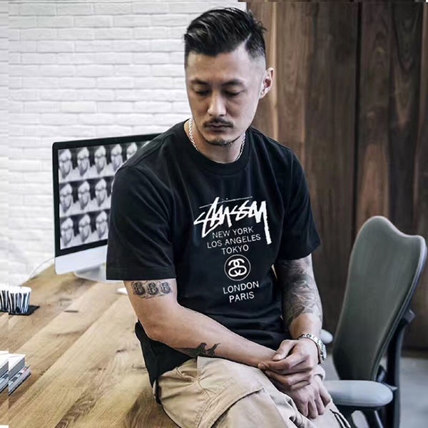 ブランド ペア Tシャツ stussy ペアルック短袖Tシャツ メンズ