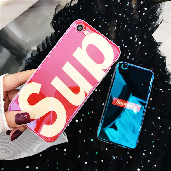 鮮やか ブランド iPhone x/8/8plusケース 鏡面 FASHION クリア