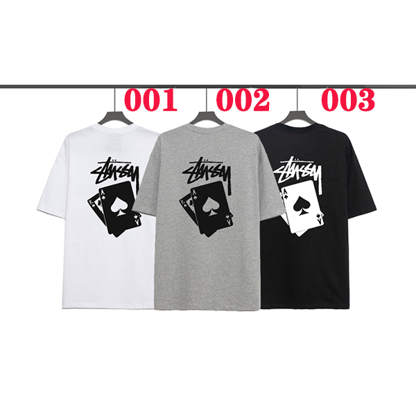 Stussy Tシャツ半袖 夏お揃い ペアルック ステューシー服 太極図