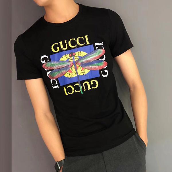 グッチＴシャツ GUCCI半袖 ブランド服 レディース メンズトップス カジュアル短袖 カップル向け 白 黑 綿100% 夏物 個性デザイン