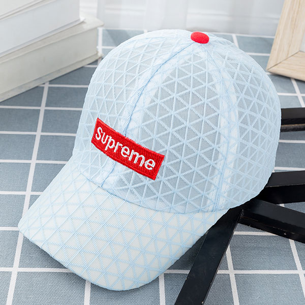 supreme 子供メッシュキャップ 通気性 シュプリームキッズ帽子 おしゃれ かっこいい エアーメッシュ フリーサイズ UVカット帽子