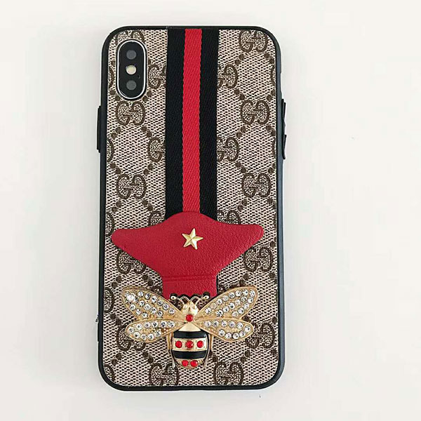 Gucciブランドiphone xケース グッチアイフォン9/xplusカバー gucci iphone8/8plusレザーケース  蜂スマホケースiPhone7 レディース ファッション 格安 プレゼント