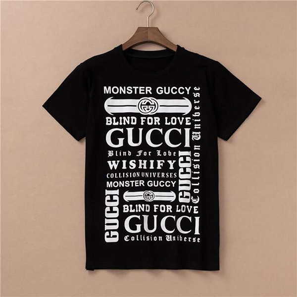 グッチｔシャツ ペアお揃い セレブカジュアル gucci半袖 プリント 英語