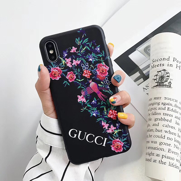 グッチ iphonexs/xs max/xrケース 花柄 gucciアイフォンx/8カバー TPU