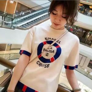 chanel 半袖tシャツ ガールズ かわいい 夏Tシャツ 短袖 シャネル 丸首