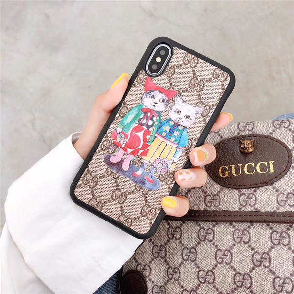 グッチ iphonexs/xr/xsmax ケース 猫柄 男女適用 GUCCI GalaxyS10/S10