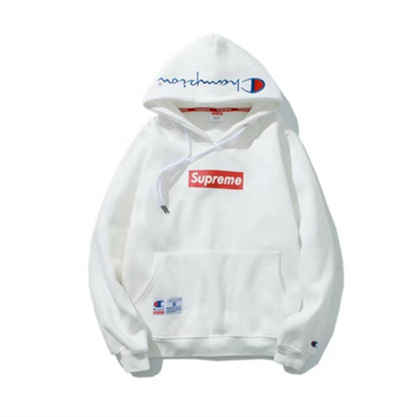 supreme championコラボ パーカー 裏起毛 フード付き チャンピョン