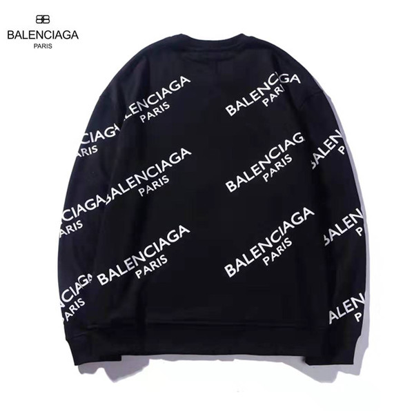 バレンシアガ パーカー 丸い首 長袖 BALENCIAGA トレーナー 男女兼用 秋冬服 ブランド プルオーバー オシャレ ペアルック ロゴ付き  気持ちいい