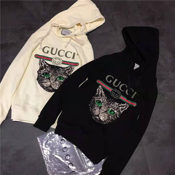 Gucci 猫刺繍パーカー XS - トップス