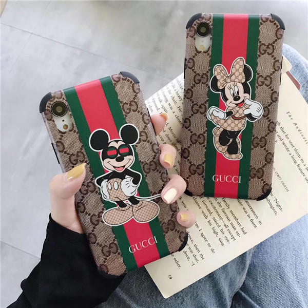 GUCCI iphone11/11proケース ミッキー オシャレ グッチ iPHONE11pro max/xsmaxケース mickey 曲面柄  gucci iPhonexs/xrケース マンガ 可愛い レディースメンズ