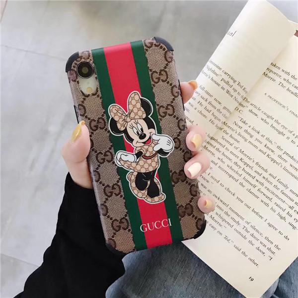 GUCCI iphone11/11proケース ミッキー オシャレ グッチ iPHONE11pro max/xsmaxケース mickey 曲面柄  gucci iPhonexs/xrケース マンガ 可愛い レディースメンズ