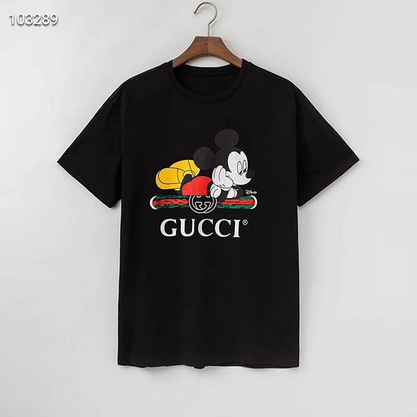 夏服 gucci＆disneyコラボ ｔシャツ半袖 男女兼用 ミッキー カジュアル