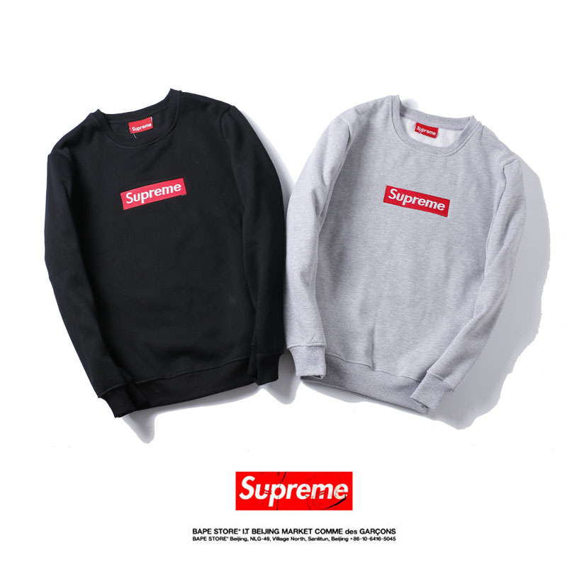 SUPREME（シュプリーム）　パーカー　トレーナー　ネイビー　L　刺繍ロゴ