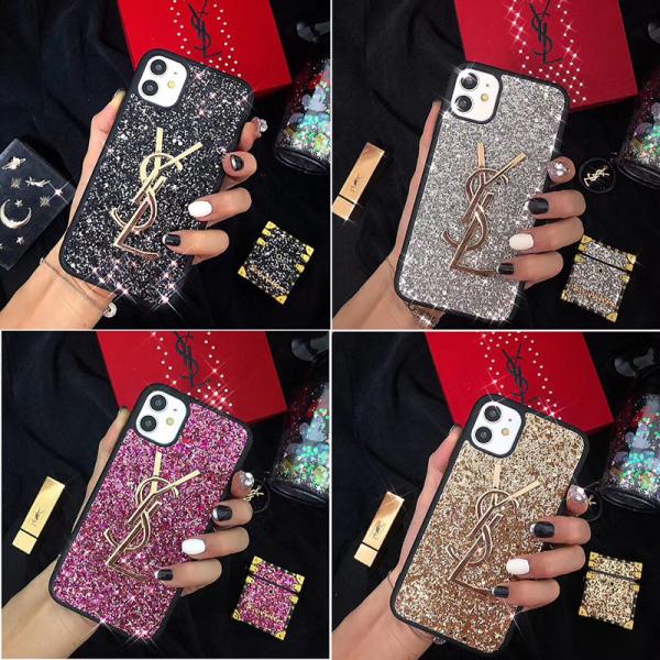 YSL iPhone 13/13Proスマホケース キラキラ サンローラン アイフォン13pro max/12プロマックスケース ブランド  IPhone 12pro/12/11proカバー 送料無料