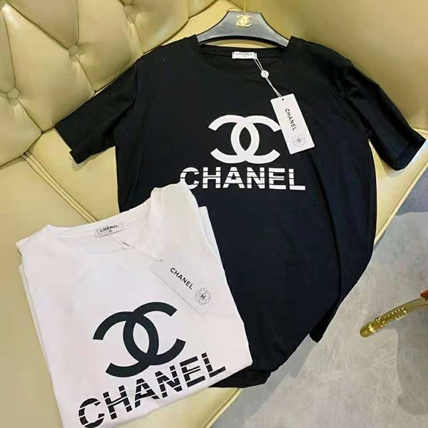 シャネル ｔシャツ レディース 半袖 Chanel 短袖 カットソー きれいめ シンプル 夏 可愛い ピンク 韓国風 Tシャツ カジュアル