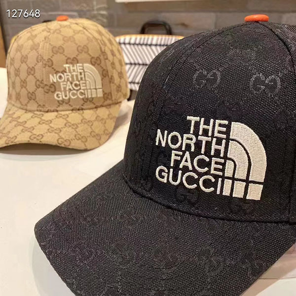 グッチ ノースフェイス コラボ キャップ 日焼け防止 GUCCI 帽子
