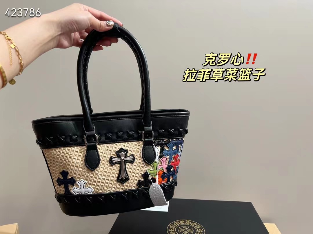 CHROME ブラック トートバッグ CHROME HEARTS LEATHER TOTE BAG AOYAMA 20th ANNIVERSARY